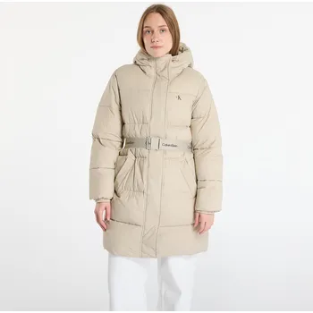 Pánské oblečení Bunda Calvin Klein Jeans Belted Midweight Coat Brown M