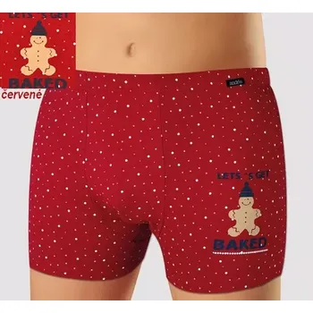 Boxerky Pánské boxerky Andrie PS5948 ČERVENÉ vel.L