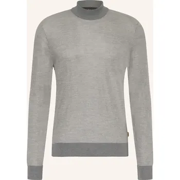 Pánský svetr Boss Pánský Hedvábný Svetr Hugo, šedá, L