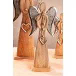 Paramit RICARDO Dřevěný anděl 42 cm mangovníkové dřevo