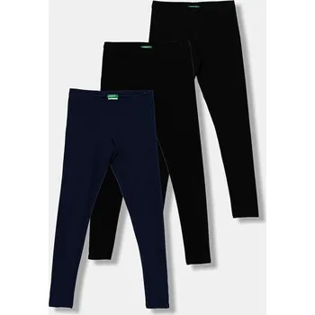 Dětské legíny United Colors of Benetton 3-pack 3MT1CF06P.G.seasonal černá 99X, vel. 160
