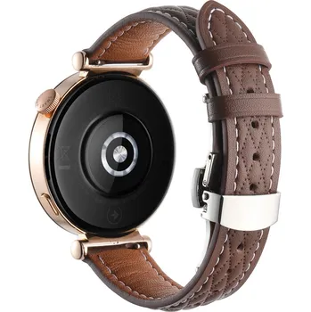 Ostatní příslušenství k chytrým hodinkám VSECHNONAMOBIL 123848 LATTICE BAND Kožený řemínek pro Huawei Watch GT 6 41mm / GT 5 41mm tmavě hnědý