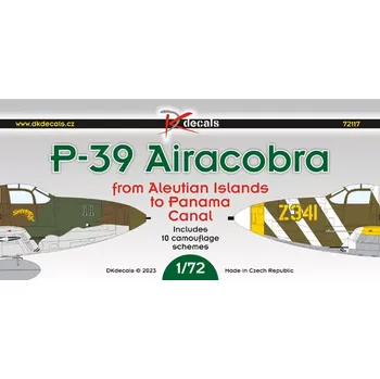 Plastikový model DK decals 1/72 P-39 Airacobra from Aleutian Isl.to Panama C.