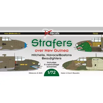 Plastikový model DK decals 1/72 Strafers over New Guinea (11x camo)
