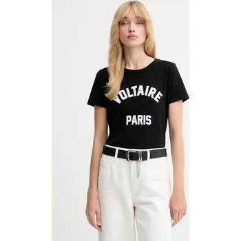 Pánské tričko Bavlněné tričko ZADIG&VOLTAIRE JWTS02837 černá 99X, vel. L