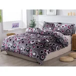 XPOSE® Mikroplyšové povlečení HEDVIKA Exclusive - šedé/švestkové 175120365