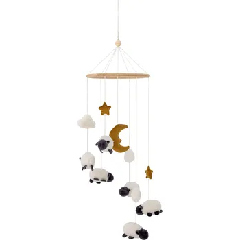 Kolotoč nad postýlku Bloomingville, Kolotoč nad postýlku Dolly, ovečky, bílý - Formadore