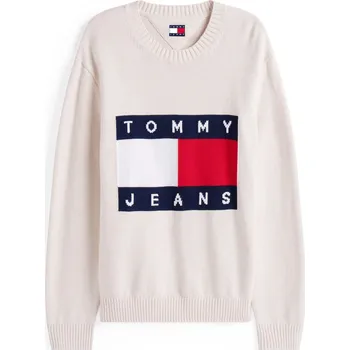 Pánské oblečení Svetr Tommy Jeans Ancnt White Htr 1177690 S