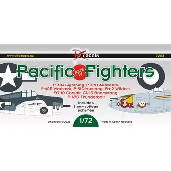 Plastikový model DK decals 1/72 Pacific Fighters - part IV (8x camo)