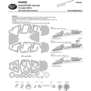 Plastikový model New Ware 1/48 Mask Rafale M ADVANCED (ACAD 12368)