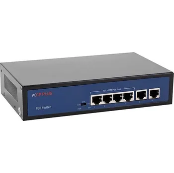 Switch CP Plus CP-DNW-HPU4H2-48-V2 Čtyřportový 10/100 Mbps PoE switch s 2x 10/100 Mbps uplinkem