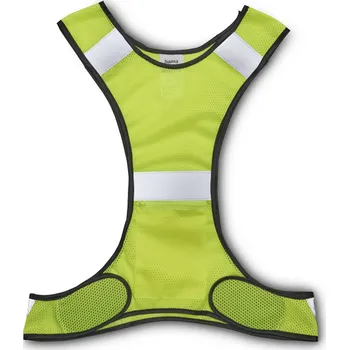 Hama reflexní vesta pro běžce/chodce/cyklisty, kapsa na zip, nastavitelná velikost, neonově žlutá