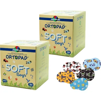Brýlová obroučka Dětské okluzory Ortopad Soft kluci 2x50 kusů Velikost: Regular