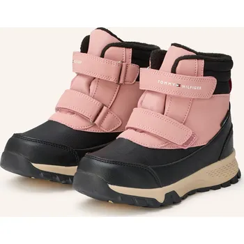 Dámská móda Tommy Hilfiger Dívčí Čluny, černá / růžová / krémová, 27