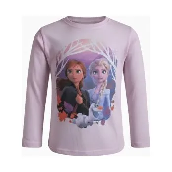 Dívčí tričko Setino - Dívčí tričko s dlouhým rukávem Ledové království - sv. fialové 128
