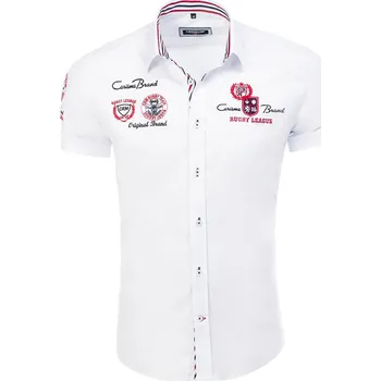Pánská košile CARISMA košile pánská 9002 krátký rukáv slim fit XL bílá