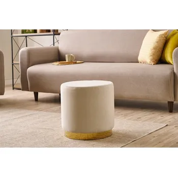 Taburet Puf Göcek - Cream