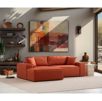 Pohovka Rohová rozkládací pohovka Pırlo Corner Left - Orange