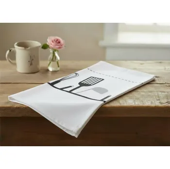 Utěrka Utěrka CHEF 38x63 cm, černá/bílá mikrovlákno