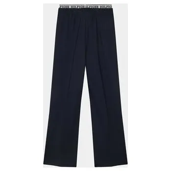 Dámské kalhoty Tommy Hilfiger Kalhoty z materiálu Monotype KG0KG07747 D Tmavomodrá Regular Fit 16Y