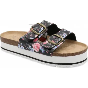 Dámské pantofle SAMLUX® Dámské korkové pantofle na platformě 8007 black Barva: Black, Velikost: 39