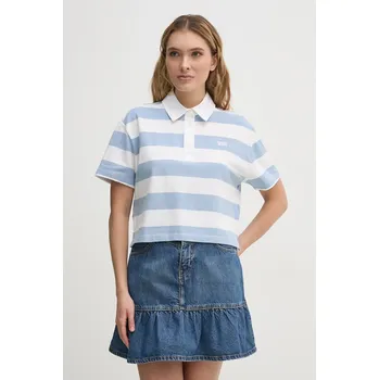 Pánské tričko Polo tričko Dkny modrá barva, DJ5T1421 05X, vel. XL