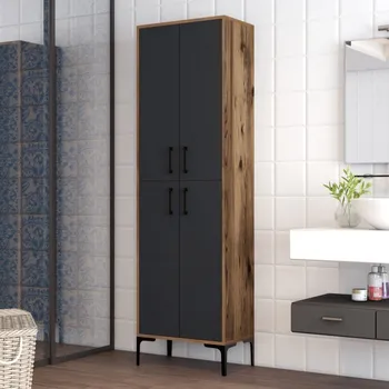 Komoda Víceúčelová skříňka Berlin A - Walnut, Anthracite