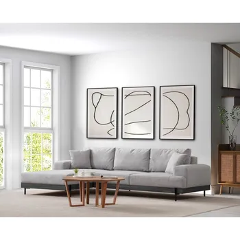 Sedací souprava Rohová sedací souprava Eti Black Left - Grey