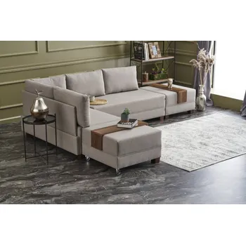 Pohovka Rohová rozkládací pohovka Fly Left - Cream