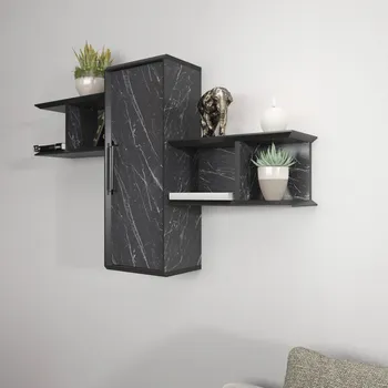 police Nástěnná police Olida - Bendire Black