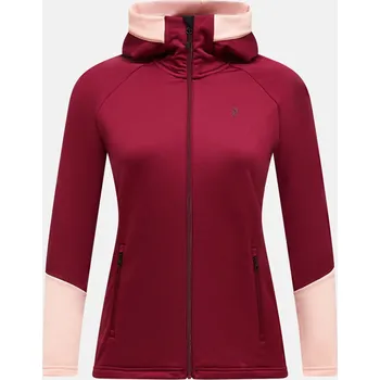 Dámská mikina Dámská Mikina PEAK PERFORMANCE W RIDER ESSENTIALS ZIP HOOD G80574040_R32 – Vínová S