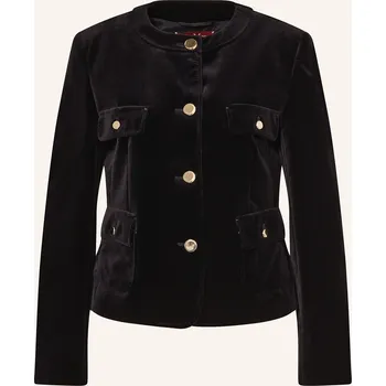 Dámský blejzr Max Mara Studio Dámská Bunda Hranatého Střihu Ilex Ze Sametu,...