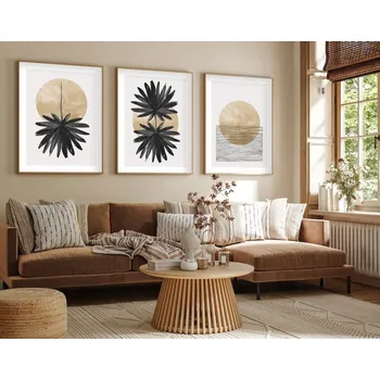 Obraz Dekorativní rámovaný obraz z MDF (3 kusy) Huhu210 - 50 x 70