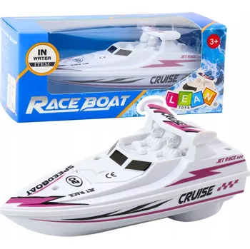 autíčko Loď Motorový člun na baterie, bílá plovoucí voda