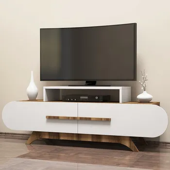 Televizní stolek TV stolek Rose - Walnut, White