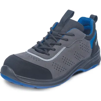 Pracovní obuv PANDA COMO MF ESD S1PS SR / Lehká, odolná a prodyšná bezpečnostní polobotka S1PS - šedá/navy 45