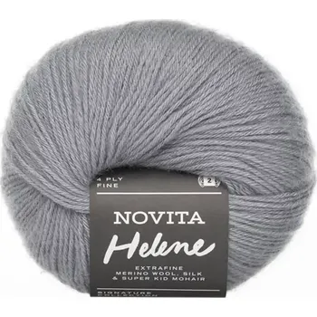 Příze Novita Helene 75 Šedá (Luxusní hřejivá příze Helene Nebel )