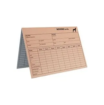 Karta pes - růžová A4