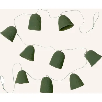 Městský batoh Broste Copenhagen Girlandy Pulp, tmavě zelená