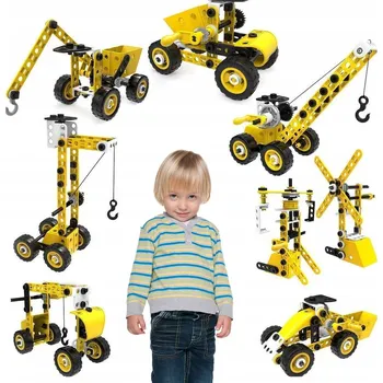 ostatní stavebnice KREATIVNÍ STAVEBNICE PRO DĚTI K ŠROUBOVÁNÍ 8V1 VOZIDLA STROJE