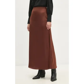 Dámská sukně Sukně Answear.LAB hnědá barva, maxi, áčková 1474.4004.tos 88X, vel. M