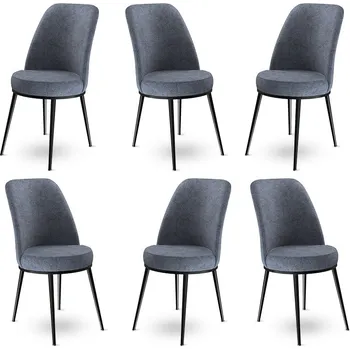 Jídelní stůl Sada židlí (6 kusů) Dexa - Fume, Black