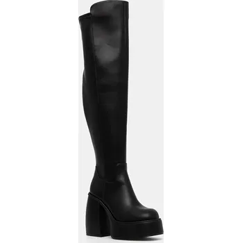 Dámské kozačky Kozačky Buffalo Heart Stretch Boot dámské, černá barva, na podpatku, 1220062-BLK 1220062.BLK 99X, EUR 37