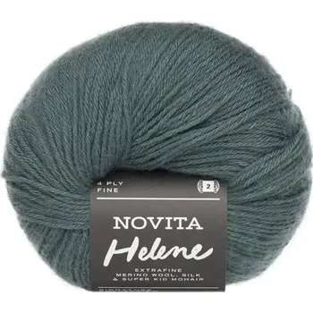 Příze Novita Helene 3661 Zelenošedá (Luxusní hřejivá příze Helene Teich )