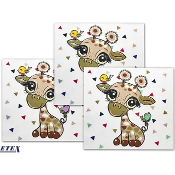 Látkový kapesník ETEX Dětské kapesníky látkové Žirafa 6ks