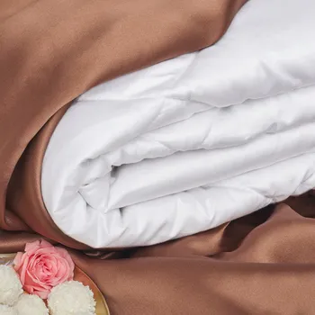 přikrývka Letní hedvábná přikrývka z divokého hedvábí: Bílá 140x200cm