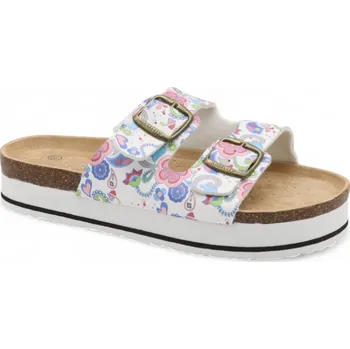 Dámské pantofle SAMLUX® Dámské korkové pantofle na platformě 8005 purple Barva: White, Velikost: 41