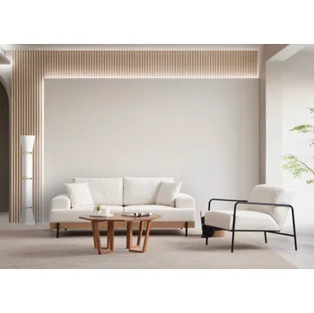 Pohovka Trojmístná pohovka Eti Oak 3 Seater - White