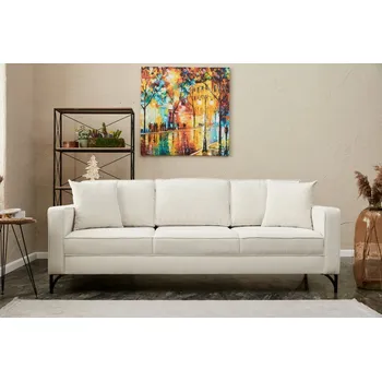 Pohovka Trojmístná pohovka Berlin - Cream, Black