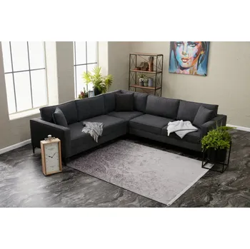 Sedací souprava Rohová sedací souprava Berlin - Anthracite, Black